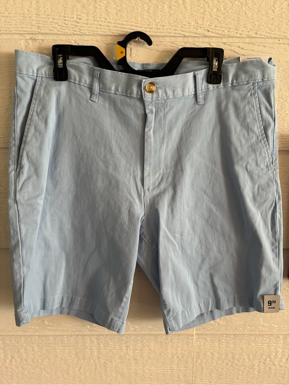 George Light Blue Flat-Front Men's Shorts